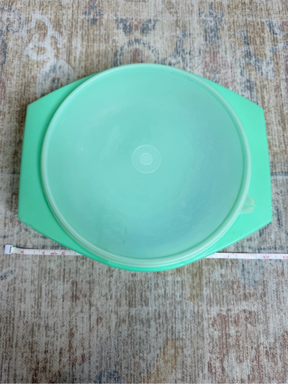 Vintage Tupperware Mint Green Round Food Storage Container with Lid